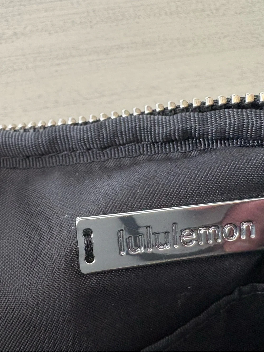 lululemon athletica Black Crossbody Camera Bag with Silver Hardware. 2L